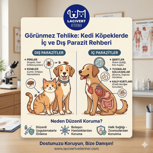 Kedi ve Köpeklerde İç ve Dış Parazit Rehberi: Belirtiler ve Korunma Yolları